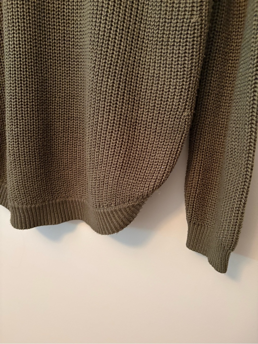 Jack by BB Dakota Green Ribbed High-Low Pullover Sweater Large - Picture 5 of 5
